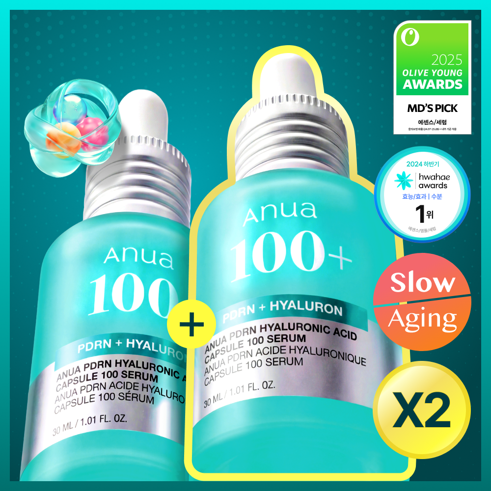 Anua PDRN Hyaluronic Acid Capsule 100 Serum 30ml Double Pack - Anua