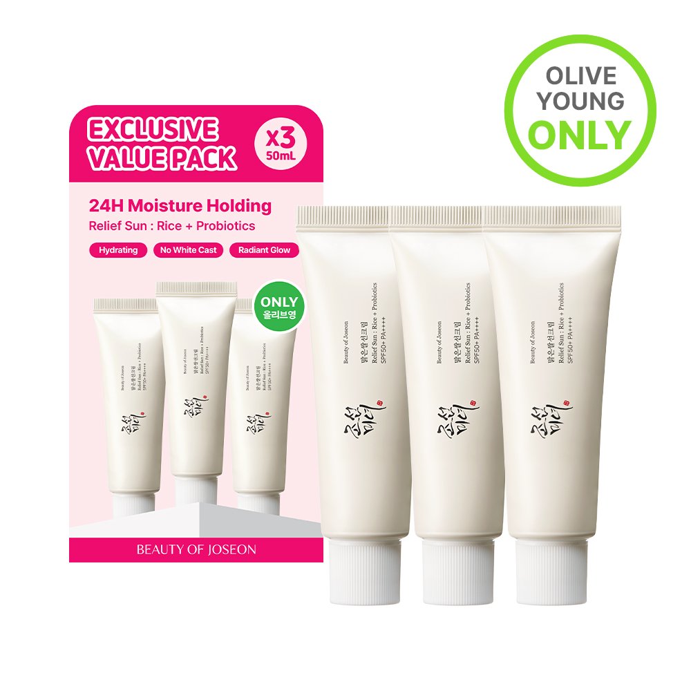 Beauty of Joseon Relief Sun Rice+Probiotics 50ml Triple Set - Beauty of Joseon