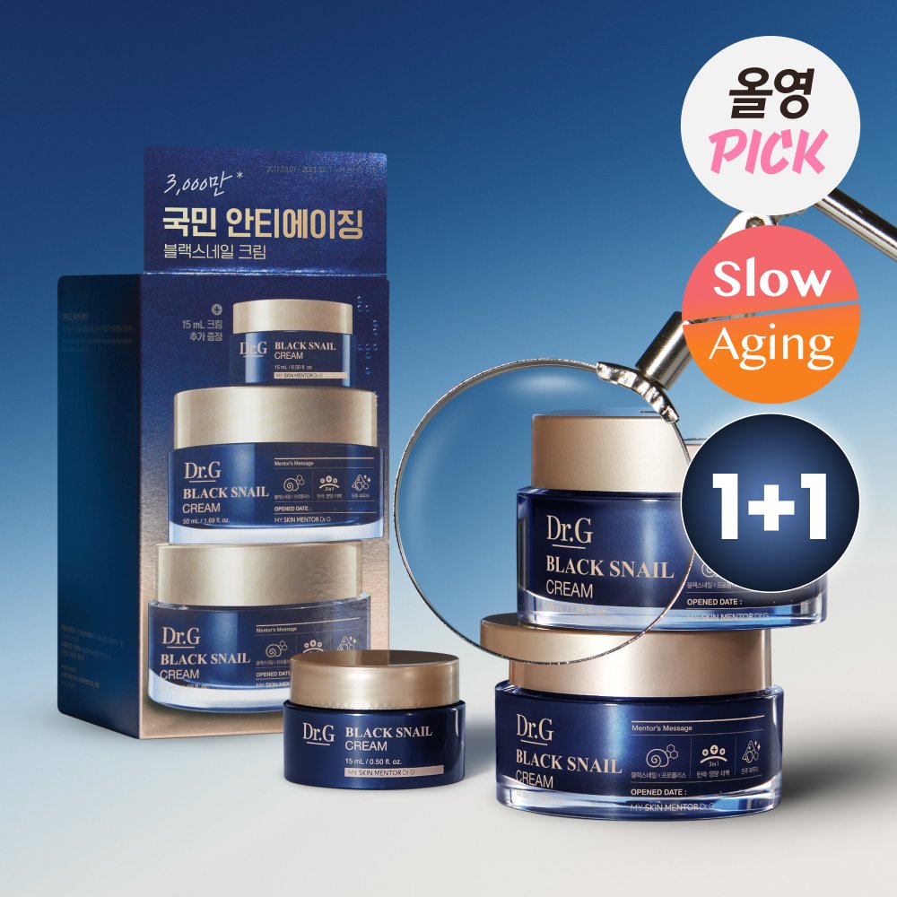 Dr.G Black Snail Cream Duo Set (50ml+50ml+15ml Gift) - Dr.G