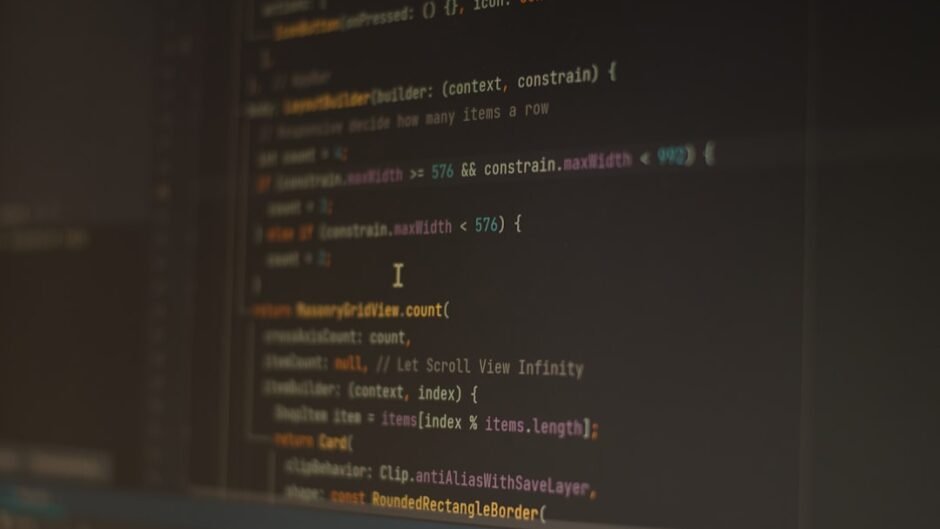 a computer screen with a bunch of code on it