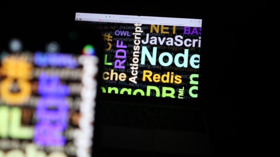 a close up of a computer screen with words on it