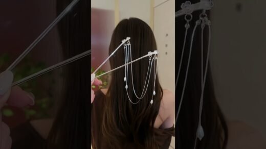 Double Strand Metal Hairpin🦋 #hair #fashion #ootd #hairstyle #hairpin #beautiful #hairclip #jewelry